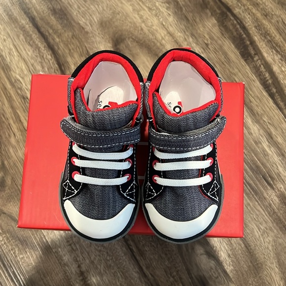 See Kai run Dane grey/denim black high top shoes - Picture 7 of 9